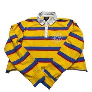 ODD FUTURE Tyler the Creator Lady's Cropped LS Striped Polo; Chromakopia; XS